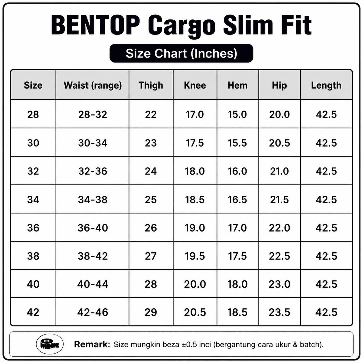 BENTOP Seluar Cargo Slim Fit Lelaki – Stretchable