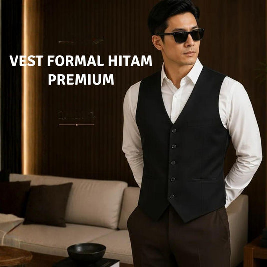 BENTOP Vest Formal Hitam Premium-V001