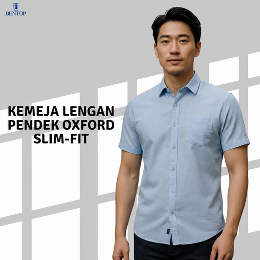 BENTOP Shirt Short Sleeve Slim Fit Oxford