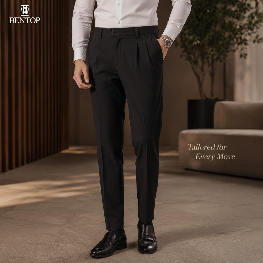 BENTOP Slack Regular Fit V2 Seluar Slack Regular Fit Pleated
