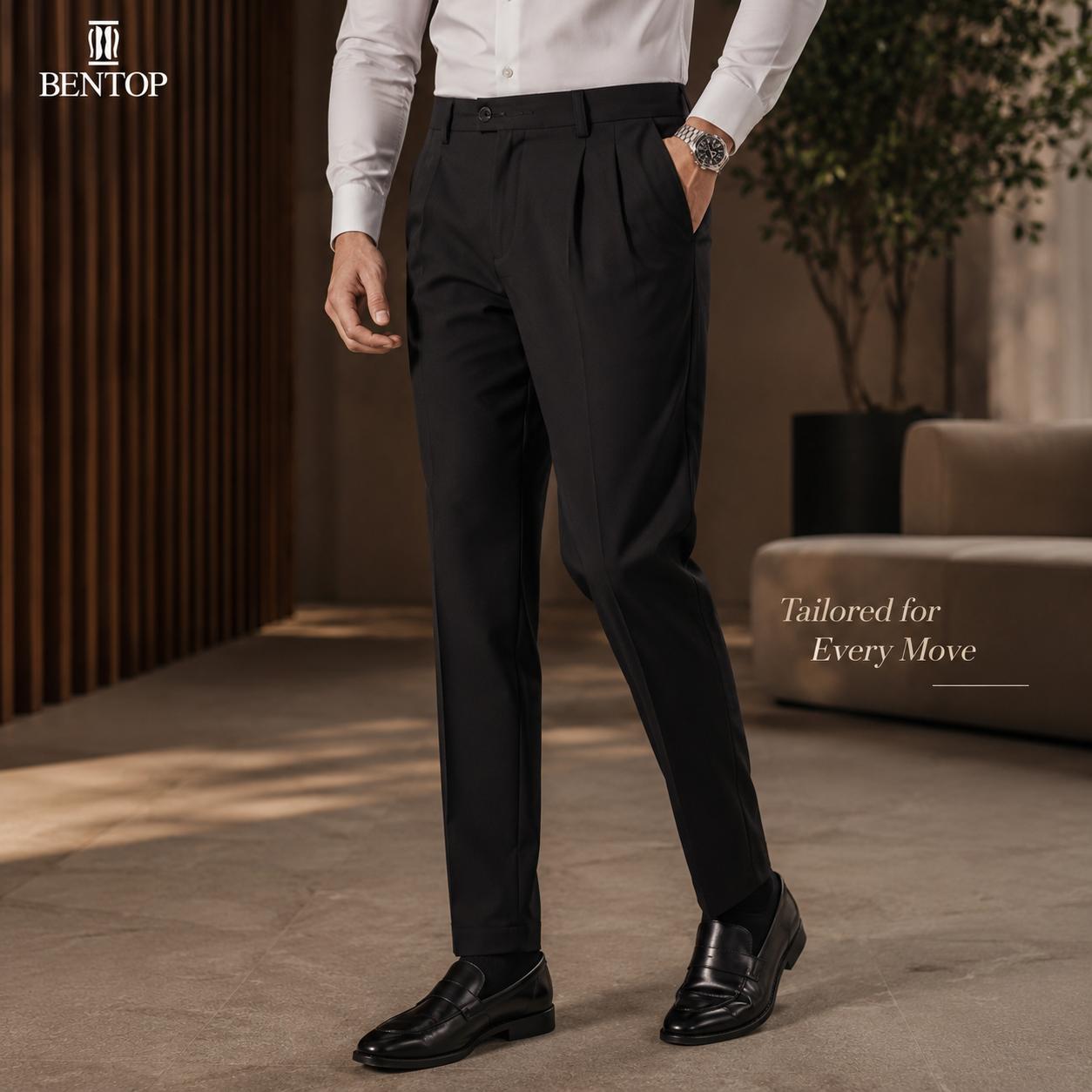 BENTOP Slack Regular Fit V2 Seluar Slack Regular Fit Pleated