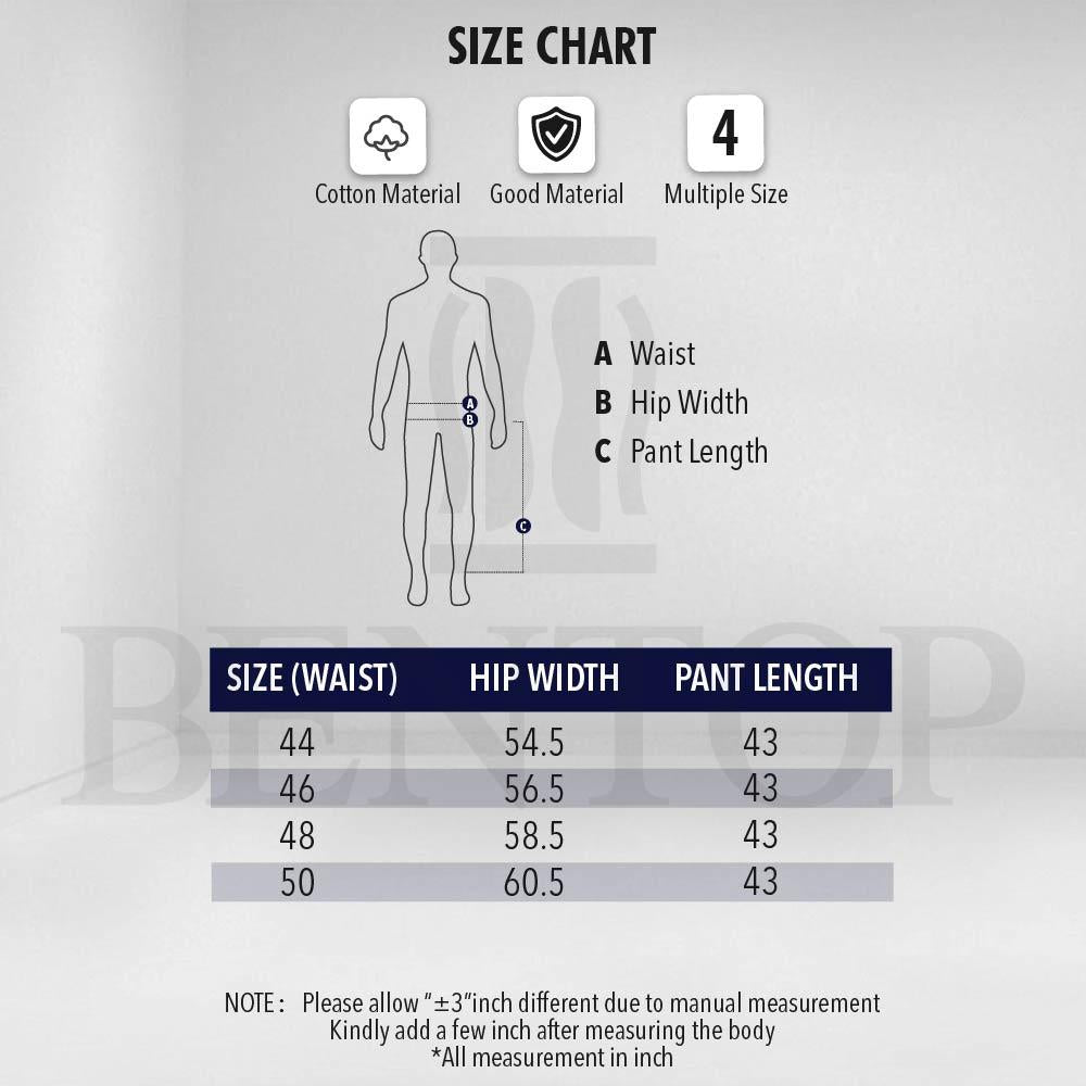 BENTOP Slack Plus Size Regular Cut Hitam 100% Baru Kualiti Tinggi Sesuai untuk Kerja atau Pakaian Kasual