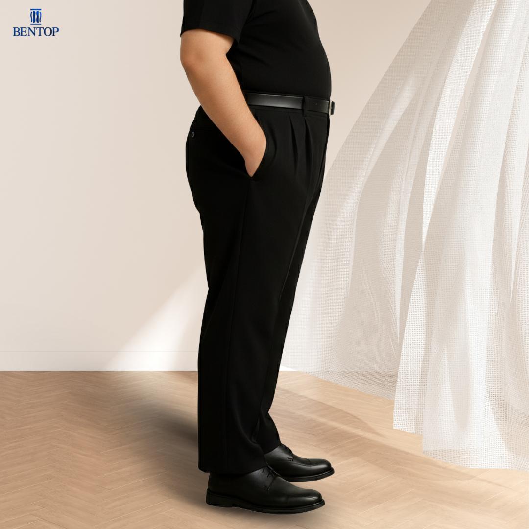 BENTOP Slack Plus Size Regular Cut Hitam 100% Baru Kualiti Tinggi Sesuai untuk Kerja atau Pakaian Kasual